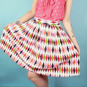 queen of holloway Skirts - Harlequin Print Pin Up Skirt queen of holloway Skirts - Harlequin Print Pin Up Skirt